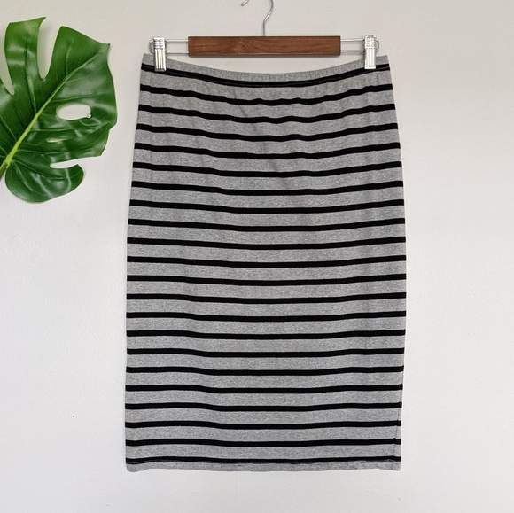 Faded Glory Dresses & Skirts - Gray and black horizontal striped pencil skirt